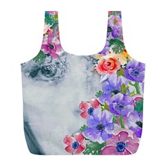 Flower Girl Full Print Recycle Bags (l)  by NouveauDesign