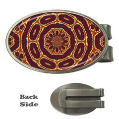 Geometric Tapestry Money Clips (oval)  by linceazul