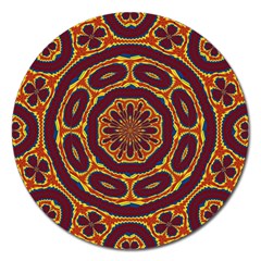 Geometric Tapestry Magnet 5  (Round)