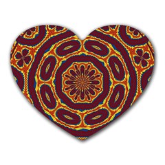 Geometric Tapestry Heart Mousepads