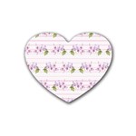 Floral Pattern Heart Coaster (4 pack)  Front