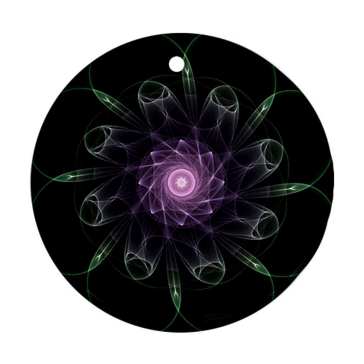 Mandala Fractal Light Light Fractal Ornament (Round)