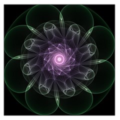 Mandala Fractal Light Light Fractal Large Satin Scarf (square) by Celenk