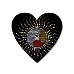 Whole Complete Human Qualities Heart Magnet by Celenk