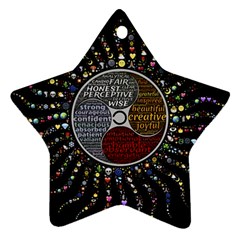 Whole Complete Human Qualities Star Ornament (two Sides) by Celenk