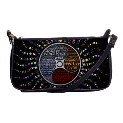 Whole Complete Human Qualities Shoulder Clutch Bags by Celenk