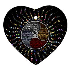 Whole Complete Human Qualities Ornament (heart) by Celenk