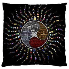 Whole Complete Human Qualities Large Cushion Case (two Sides) by Celenk