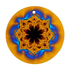 Digital Art Fractal Artwork Flower Round Ornament (two Sides) by Celenk