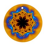 Digital Art Fractal Artwork Flower Round Ornament (Two Sides) Front