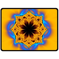 Digital Art Fractal Artwork Flower Double Sided Fleece Blanket (large)  by Celenk