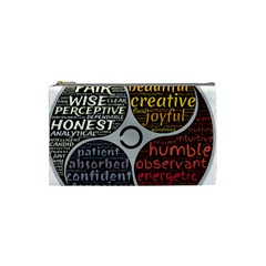 Person Character Characteristics Cosmetic Bag (small)  by Celenk