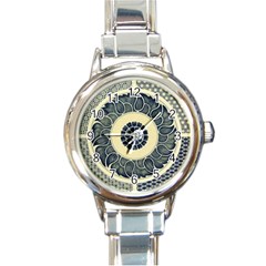 Background Vintage Japanese Round Italian Charm Watch