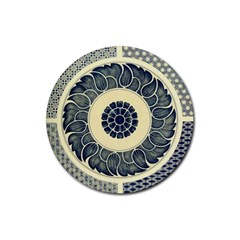 Background Vintage Japanese Rubber Coaster (Round) 