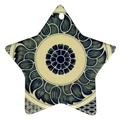 Background Vintage Japanese Star Ornament (Two Sides)