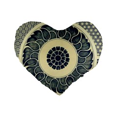 Background Vintage Japanese Standard 16  Premium Heart Shape Cushions