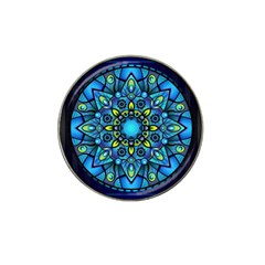 Mandala Blue Abstract Circle Hat Clip Ball Marker (10 Pack) by Celenk