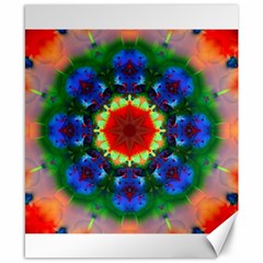 Fractal Digital Mandala Floral Canvas 8  X 10  by Celenk