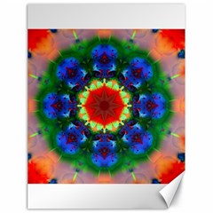 Fractal Digital Mandala Floral Canvas 18  X 24  