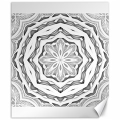 Mandala Pattern Floral Canvas 8  X 10  by Celenk