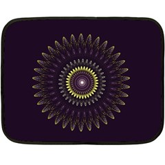 Fractal Purple Mandala Violet Double Sided Fleece Blanket (mini)  by Celenk