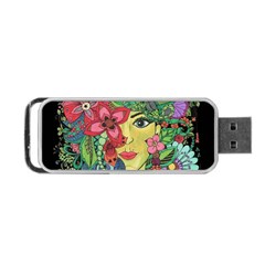 Mandala Figure Nature Girl Portable Usb Flash (two Sides)