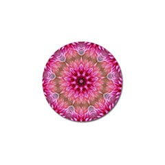 Flower Mandala Art Pink Abstract Golf Ball Marker (4 Pack) by Celenk