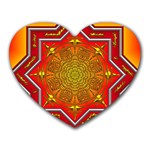 Mandala Zen Meditation Spiritual Heart Mousepads Front