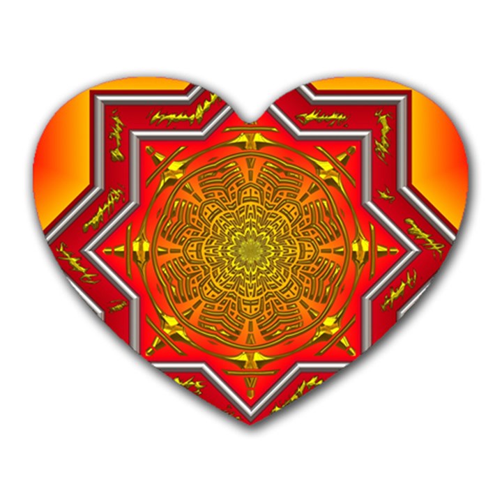 Mandala Zen Meditation Spiritual Heart Mousepads