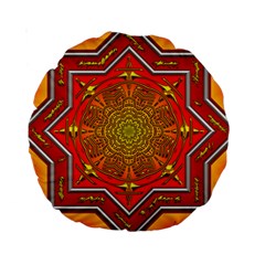 Mandala Zen Meditation Spiritual Standard 15  Premium Round Cushions by Celenk