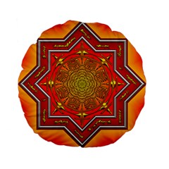 Mandala Zen Meditation Spiritual Standard 15  Premium Flano Round Cushions by Celenk