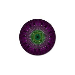 Purple Mandala Fractal Glass Golf Ball Marker (4 pack)
