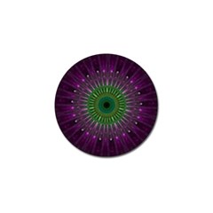 Purple Mandala Fractal Glass Golf Ball Marker (10 pack)