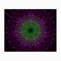 Purple Mandala Fractal Glass Small Glasses Cloth (2-Side)