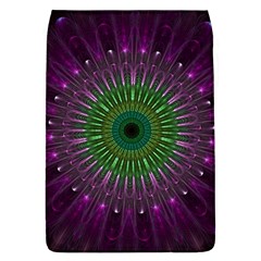 Purple Mandala Fractal Glass Flap Covers (L) 