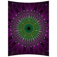 Purple Mandala Fractal Glass Back Support Cushion