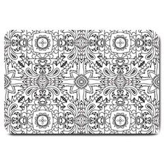 Mandala Pattern Line Art Large Doormat 