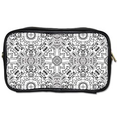 Mandala Pattern Line Art Toiletries Bags 2-side by Celenk