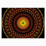 Mandala Psychedelic Neon Large Glasses Cloth Front