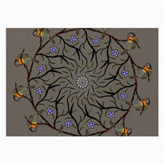 Bird Mandala Spirit Meditation Large Glasses Cloth by Celenk