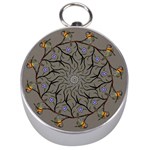 Bird Mandala Spirit Meditation Silver Compasses Front