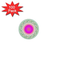 Flower Abstract Floral 1  Mini Buttons (100 Pack) 