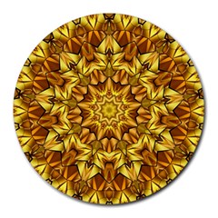 Abstract Antique Art Background Round Mousepads by Celenk