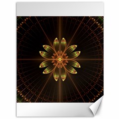 Fractal Floral Mandala Abstract Canvas 36  X 48  