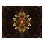 Fractal Floral Mandala Abstract Double Sided Flano Blanket (Large)  80 x60  Blanket Front