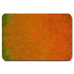 Background Paper Vintage Orange Large Doormat 