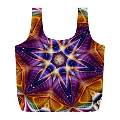 Kaleidoscope Pattern Kaleydograf Full Print Recycle Bags (l)  by Celenk