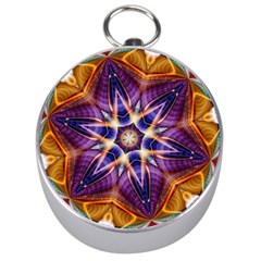 Kaleidoscope Pattern Kaleydograf Silver Compasses by Celenk