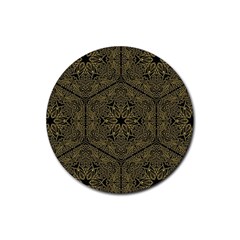 Texture Background Mandala Rubber Coaster (round)  by Celenk
