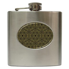 Texture Background Mandala Hip Flask (6 Oz) by Celenk